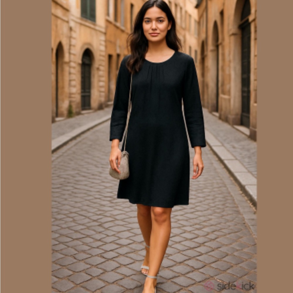 Alpha Studio Franco Rossi Black Embroidered‎ Mini Dress Size 6